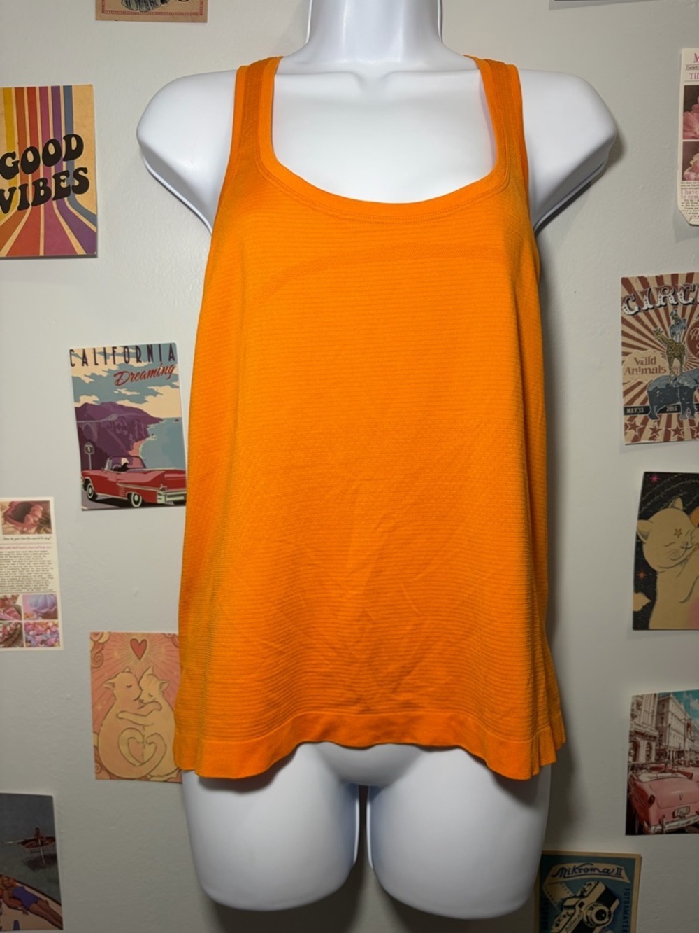 lululemon athletica Bright Orange Scoop Neck Tank